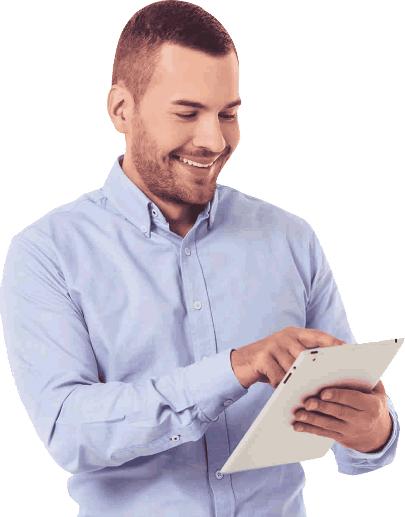man-tablet